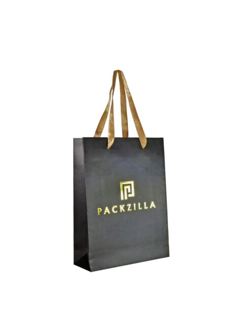 Paper Bag / 11" X 8" X 3" / Mat-Black