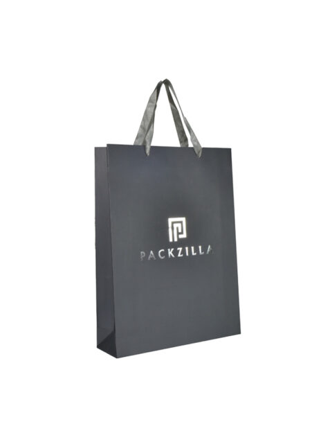 Paper Bag / 13" X 10" X 3" / MAT-Grey