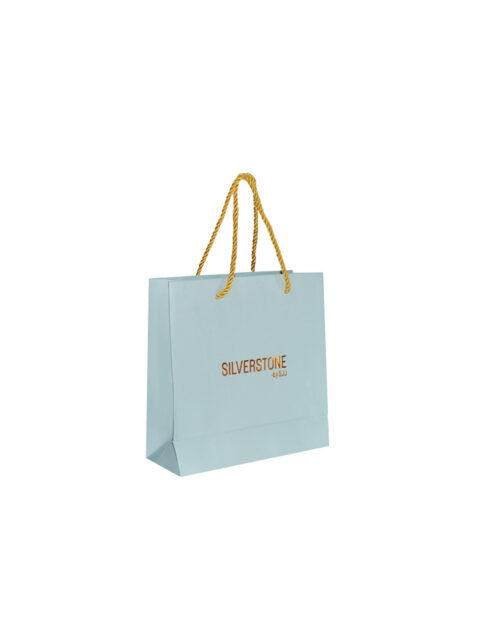 Paper Bag / 8" X 8" X 3" / Mat-Sky Blue