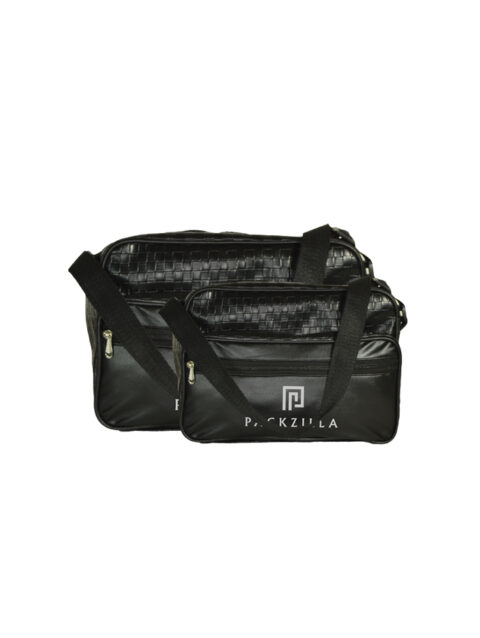 Gents Shoulder Bag / Croco - Black