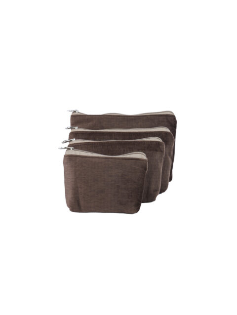 Set Pouch / Coral - Brown